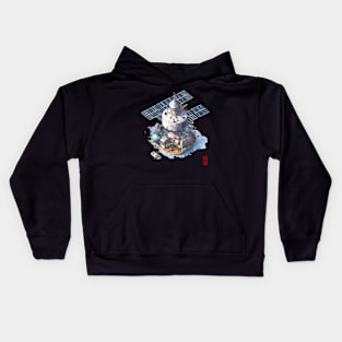 Isometric space station Kids Hoodie